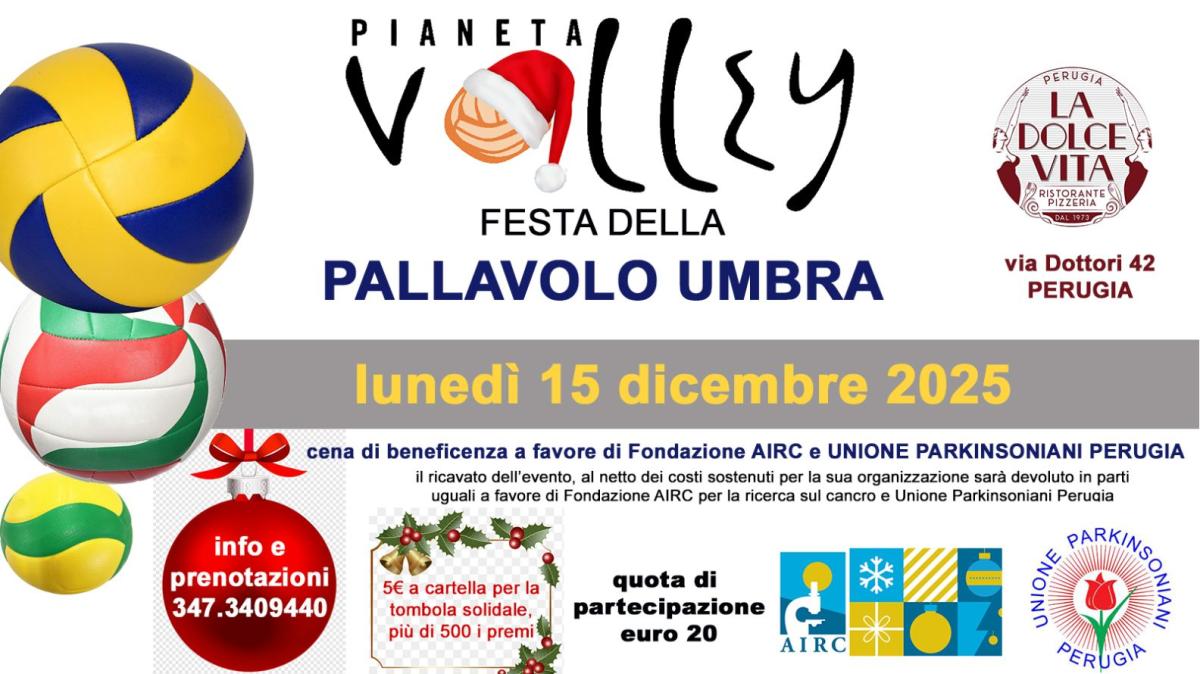 Torna la grande festa della pallavolo umbra organizzata da Pianeta Volley: appuntamento il 15 dicembre