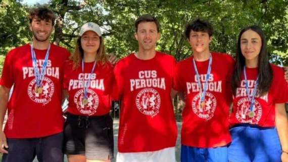 Il Cus Perugia trionfa nel tennis ai Campionati Nazionali Universitari 