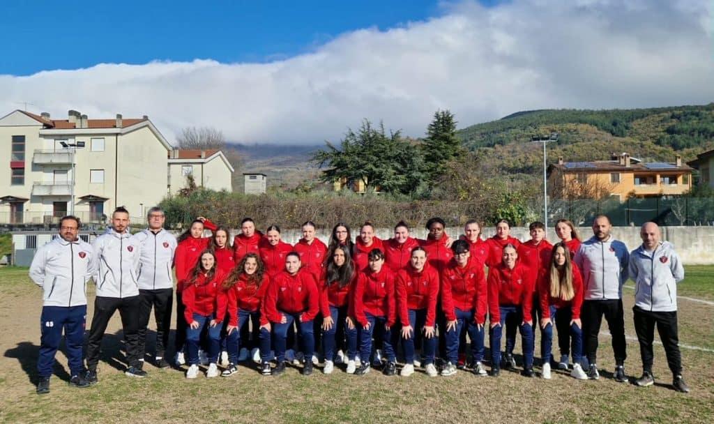 Il Perugia calcio femminile in campo nella semifinale di Coppa Italia di Eccellenza contro il Mantignana Monte Malbe