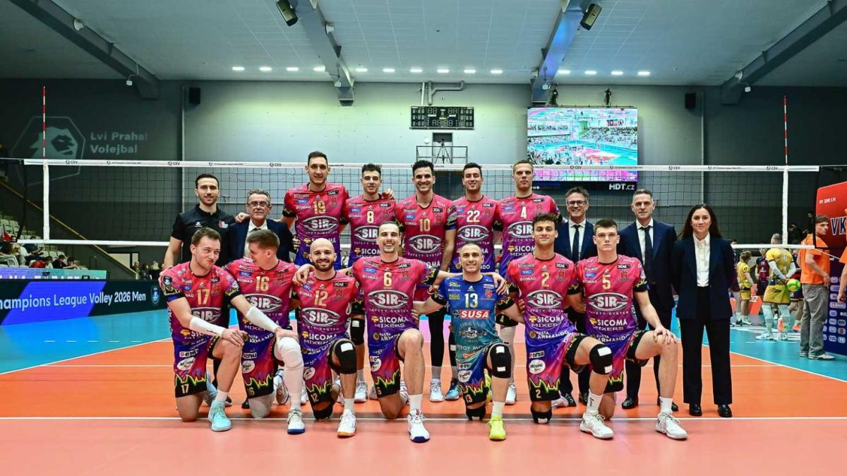 Così la vittoria della Sir Perugia a Praga in Champions League: infortunio a Loser