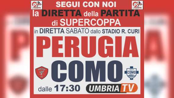 Perugia-Como di sabato al Curi in diretta su Umbria Tv: acquisiti i diritti in esclusiva