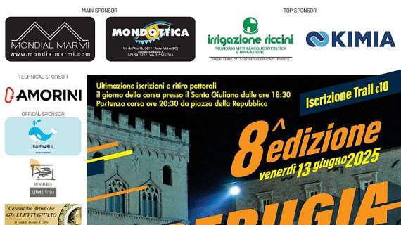 Si presenta il Perugia Urban Night Trail: appuntamento a Palazzo dei Priori