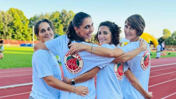 Una staffetta con quattro... Moretti giunta seconda ai camnpionati umbri master di atletica leggera