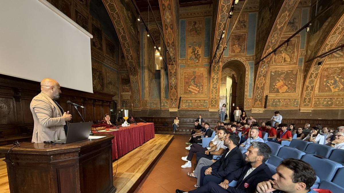 Davvero un bel momento la cerimonia di premiazione della squadra Under 17 del Perugia alla Sala dei Notari