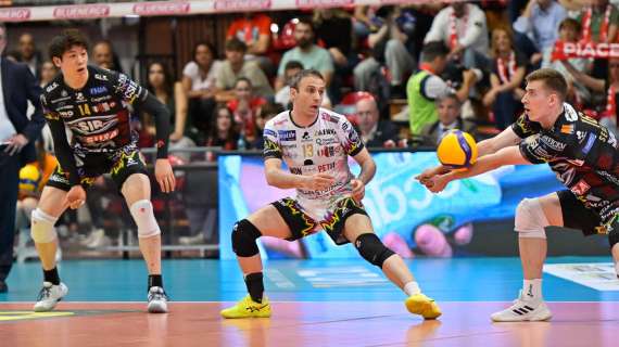La Sir Susa Vim Perugia vince (3-2) a Piacenza e si qualifica alla prossima Champions League