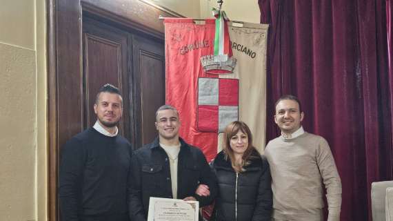 Premiato dal Comune di Corciano l'atleta di livello nazionale Federici Rotoni