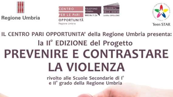 Mercoledì a Perugia il Centro per le pari opportunità presenta il progetto "Prevenire e contrastare la violenza"