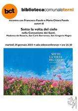 Martedì a Terni la presentazione del libro "Sotto la volta del cielo" di Maria Chiara Fasulo e Francesco Fasulo