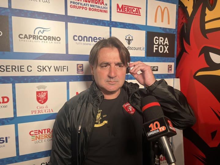 "I tre punti del Perugia sono merito di tutti: volevamo la vittoria da dedicare al presidente Faroni e a Renzo Luchini"