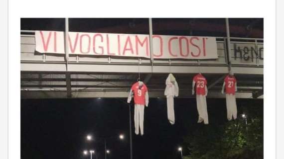 "Vi vogliamo così": la macabra contestazione a Perugia verso la società biancorossa e tre giocatori