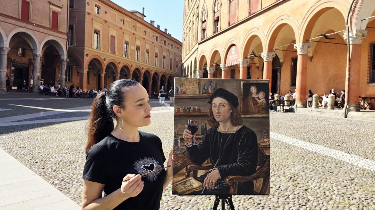 Il fascino dell'opera di Moira Lena Tassi dal titolo "Raffaello: il brindisi del Magister"