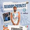 Valtur Brindisi, ufficiale la conferma di Ethan Esposito