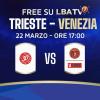 Free su LBA TV la gara Pallacanestro Trieste vs Umana Reyer Venezia