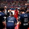 Olimpia, calo spettatori al Forum. Messina: «È una cosa che mi dispiace. Preoccuparmi no»