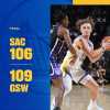 NBA - Golden State vince ancora contro Sacramento di misura