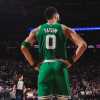 NBA - Jayson Tatum è stato portato via per un infortunio alla gamba destra
