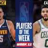 NBA, Nikola Jokic e Jayson Tatum sono gli MVP della settimana