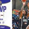 Virtus, Matt Morgan è l'MVP Unipol della 29ª giornata della Serie A Unipol 2024/25