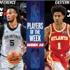 Stephon Castle e Jalen Johnson nominati NBA Players of the Week