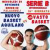 Serie B - Nuovo Basket Aquilano, al PalaAngeli derby abruzzese con Vasto