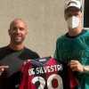 Il capitano del Bologna De Silvestri in visita ad Achille Polonara 