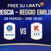 Germani Brescia - UNA Hotels Reggio Emilia Free su LBATV domenica 29 marzo alle ore 19.00