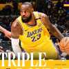 NBA - Lakers, terza tripla doppia di fila di LeBron James per respingere Memphis