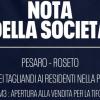 Pesaro-Roseto, divieto di vendita biglietti ai residenti nella provincia di Teramo
