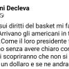 Gianni Decleva: «Un sussulto di dignità da Fip e Legabasket sarebbe gradito»