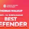 EuroLeague, Thomas Walkup nominato Migliore Difensore della Stagione 