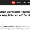 Belgio, i due NBA Camara e Mitchell salteranno EuroBasket 2025