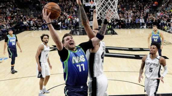 NBA - Mavericks: tripla doppia di Doncic per abbattere gli Spurs