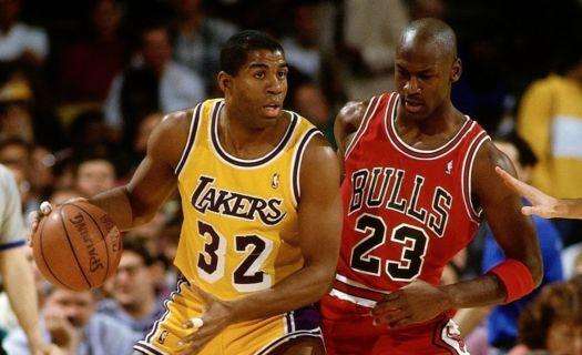Magic Johnson e Michael Jordan