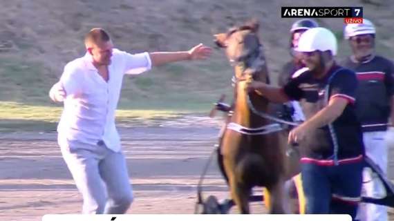 Nikola Jokic in lacrime... per la vittoria del suo cavallo in Serbia