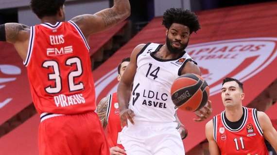 EuroLeague - L'Olympiacos frana in casa contro l'Asvel Villeurbanne