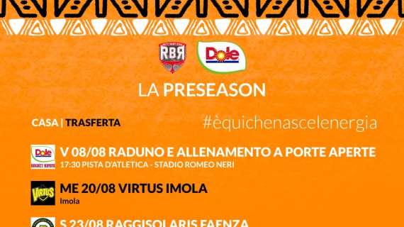 Dole Rimini, annunciato il calendario della pre-season 2025/26