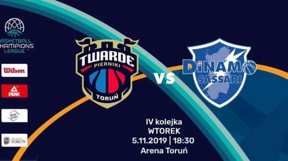 Champions League - La Dinamo Sassari domani in campo a Torun