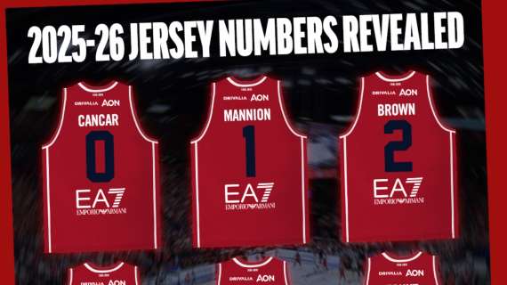 Olimpia Milano, ecco i numeri di maglia: Mannion cambia, e torna la #6