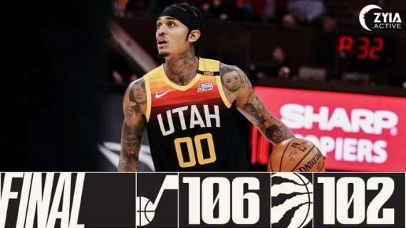 NBA - Gli Utah Jazz soffrono fino all'ultimo contro i Toronto Raptors