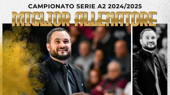 Adriano Vertemati (Udine) nominato Miglior Allenatore della A2 2024/25