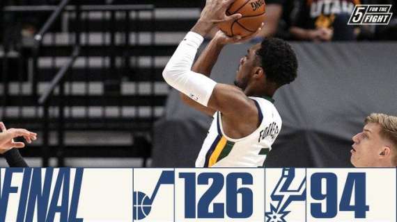 NBA - Con la vittoria sugli Spurs i Jazz tornano in testa alla classifica