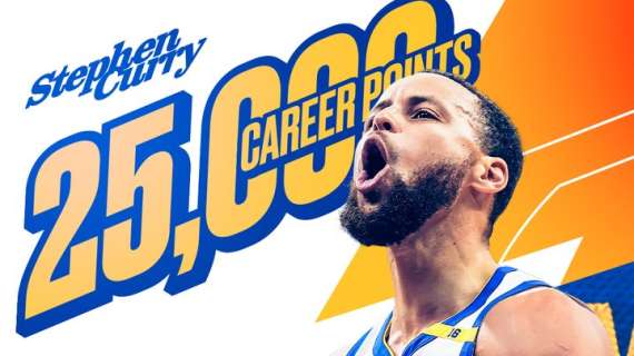 NBA - Warriors, Stephen Curry raggiunge i 25.000 punti in carriera