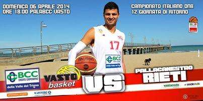 Bcc Vasto-Npc Rieti il big match della 12ª di ritorno