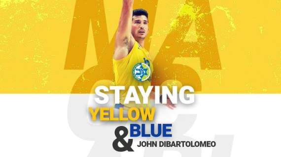 UFFICIALE EL - Il Maccabi Tel Aviv rinnova con John Dibartolomeo