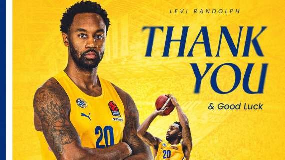 UFFICIALE EL - Maccabi Tel Aviv, ai saluti anche Levi Randolph