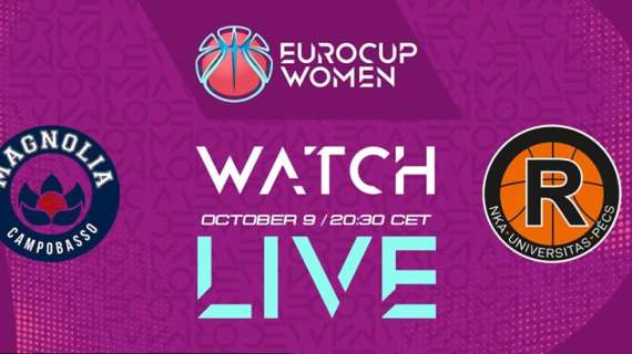 LIVE EuroCup Women - La Molisana Campobasso vs Pecs, diretta streaming 20:30