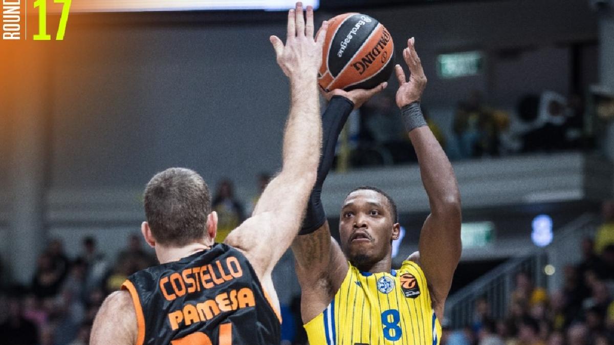 Maccabi Tel Aviv irresistibile, 4ª vittoria di fila. Valencia cede nel finale (85-82)