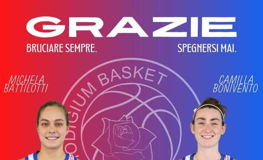 A2 F - Rhodigium Basket ai saluti con Camila Bonivento e Michela Battilotti
