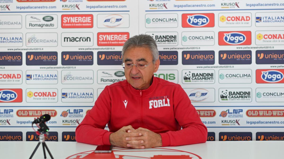 Forlì, l'appello di Nicosanti: «A fine stagione faremo i bilanci, ma ora insieme per tre partite fondamentali»