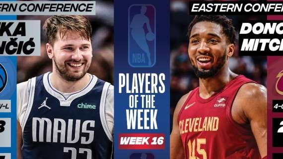 NBA - Luka Doncic e Donovan Mitchell i migliori della 16a settimana